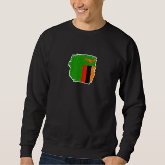 Zambia Proud Zambian Flag 2 Lång Ärmad Tröja