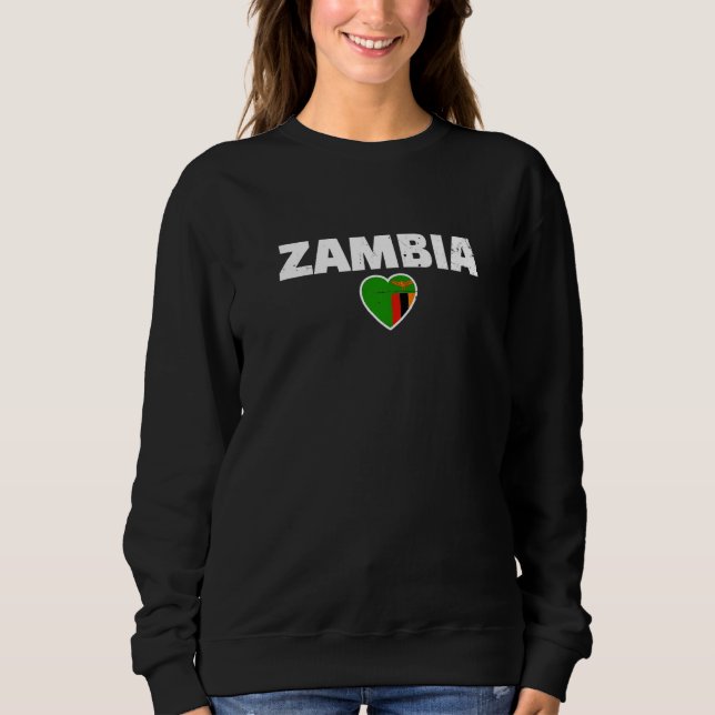 Zambia Proud Zambian Flag   T Shirt (Framsida)