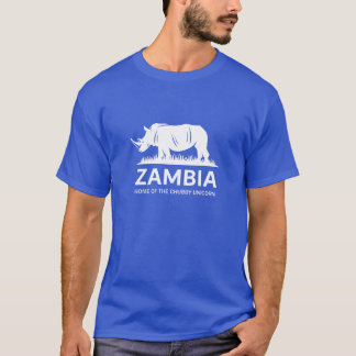 Zambia Rhino Home of the Knubbig Unicorn T Shirt