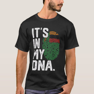 Zambia Rötter Flagga Fingeravtryck Grafisk Patriot T Shirt