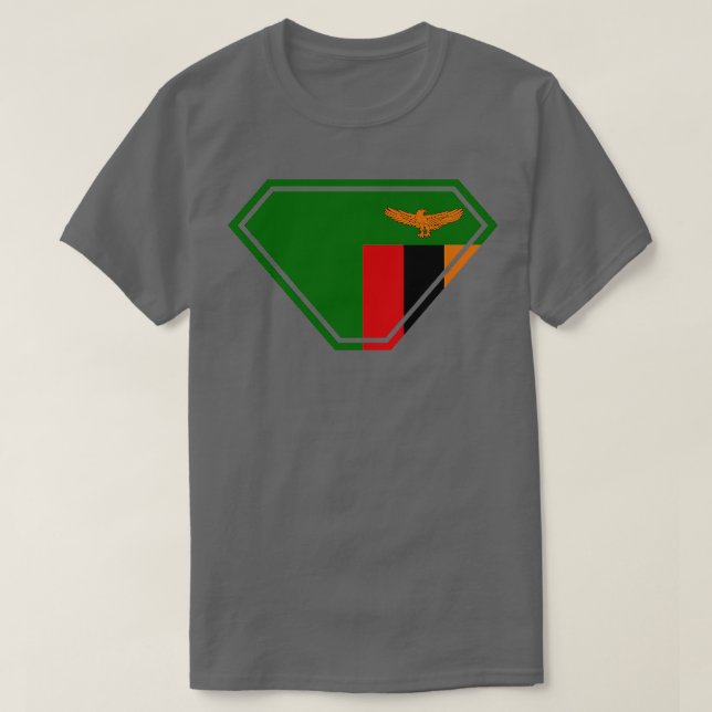 Zambia SuperEmdriven Shield T Shirt (Design framsida)