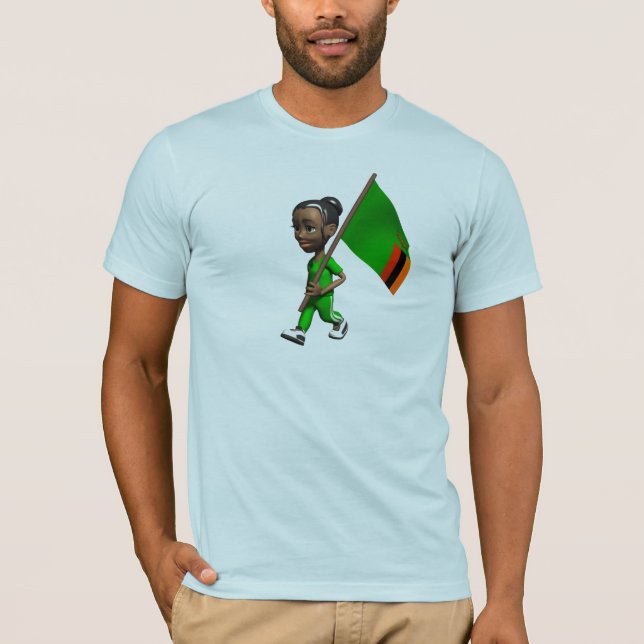 Zambia T-tröja T Shirt (Framsida)