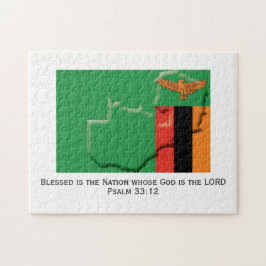 ZAMBIA | Välsignad Nation | ZAMBISK FLAGGA Pussel