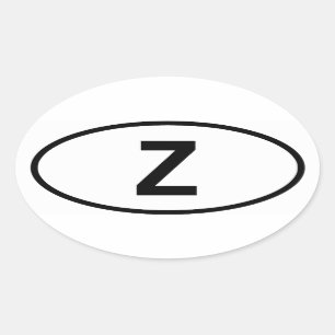 Zambia ’Z’ Ovalt Klistermärke