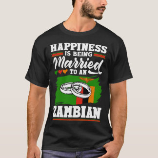 Zambia Zambia-Flagga har blivit gift med en T Shirt