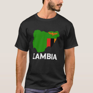 Zambia Zambiansk Stolthet Zambiska Rötter Karta Za T Shirt