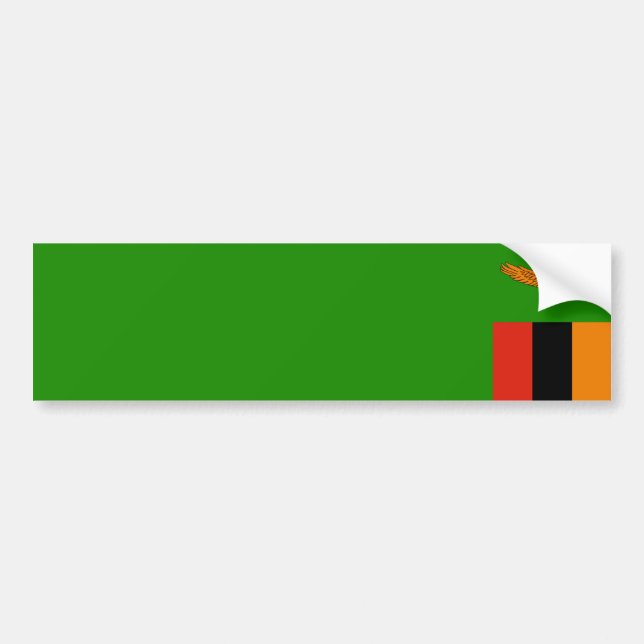 Zambia/zambisk flagga bildekal (Framsidan)