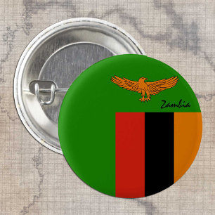 Zambiaknapp, patriotisk zambiska Flagga mode Knapp