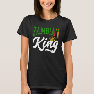 Zambian Kung Zambia Zambian Zambia Flagga T Shirt