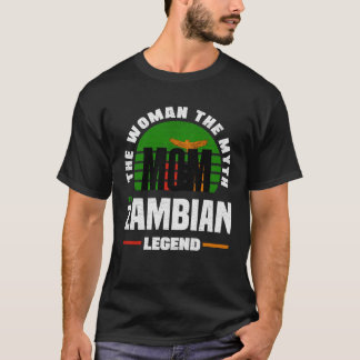 Zambian Zambia Zambian Flagga Mors dag T Shirt