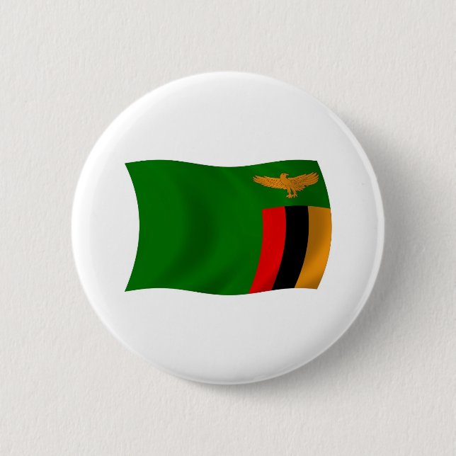 Zambias flagga knapp (Framsida)