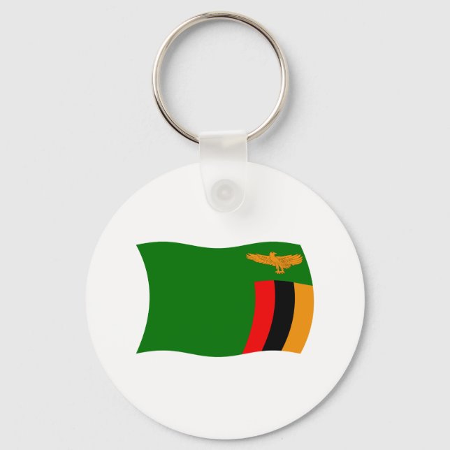 Zambias flagga Nyckelring (Framsida)