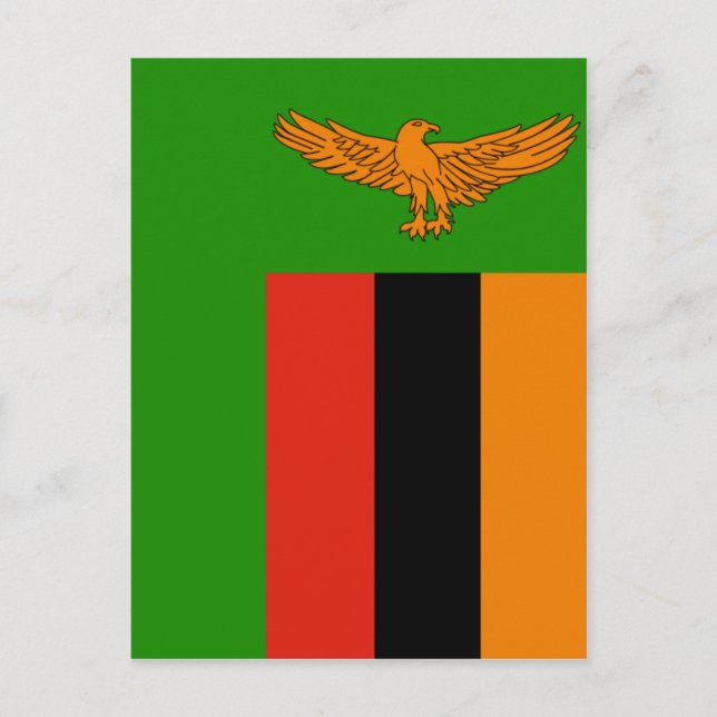 Zambias flagga vykort (Framsida)