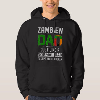 Zambien Pappa Fars dag Zambia Flagga födelsedag Hoodie