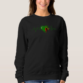Zambisk hjärtslag Zambia Flagga Män Kvinnor Barn T Shirt