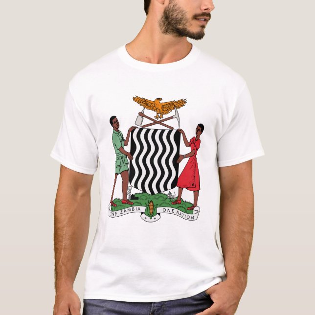 Zambisk vapensköld T-shirt (Framsida)