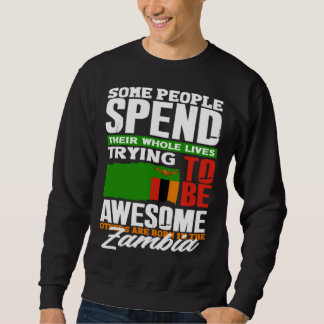Zambisk Zambia Zambisk Flagga Citat Lång Ärmad Tröja