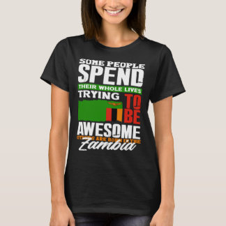 Zambisk Zambia Zambisk Flagga Citat T Shirt