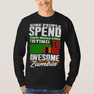 Zambisk Zambia Zambisk Flagga Citat T Shirt