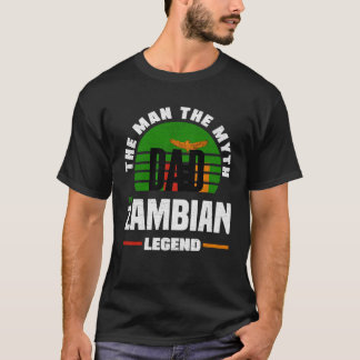 Zambisk Zambia Zambisk Flagga Fars Dag T Shirt