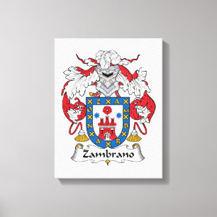 Zambrano Family Crest Canvastryck