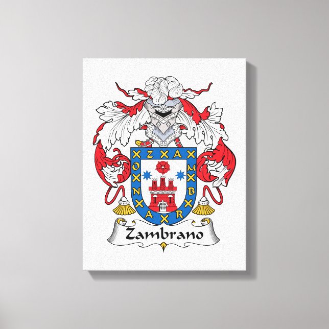 Zambrano Family Crest Canvastryck (Framsida)