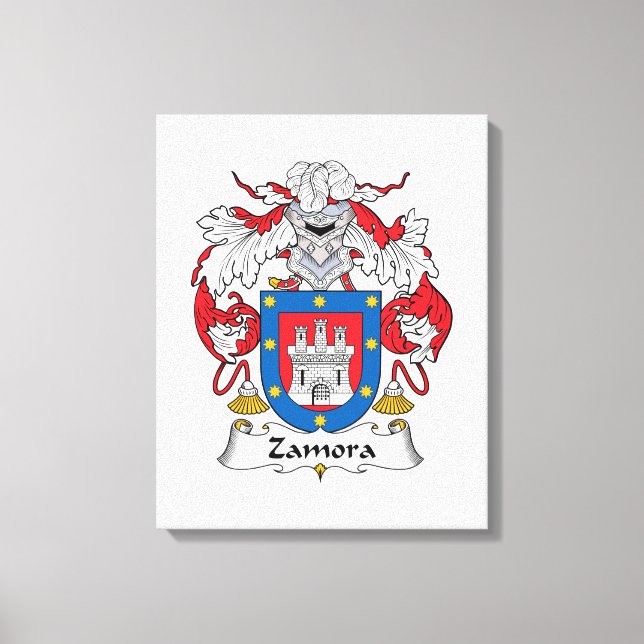 Zamora Family Crest Canvastryck (Framsida)