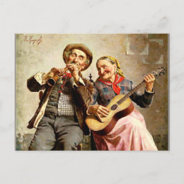 Zampighi - Sötmusik, vintage Vykort