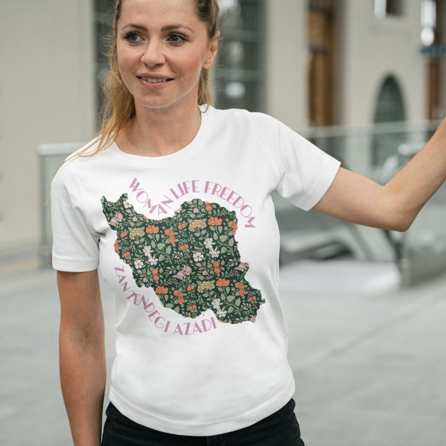 Zan Zendegi Azadi | Persian Gift Rosa T Shirt (Zan Zendegi Azadi | Persian Gift Pink T-Shirt)