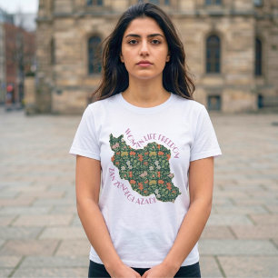 Zan Zendegi Azadi   Persiskt gåvopink T Shirt