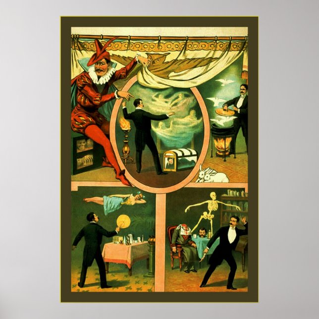 Zan Zig ~ Vintage Magician Poster (Framsidan)