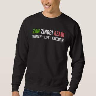 Zan Zindgi Azadi Kvinnor Liv Frihet Lång Ärmad Tröja