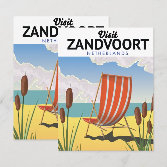 Zandvoort Nederländerna resaffisch (Fram/baksida)