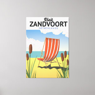 Zandvoort Nederländerna resaffisch Canvastryck
