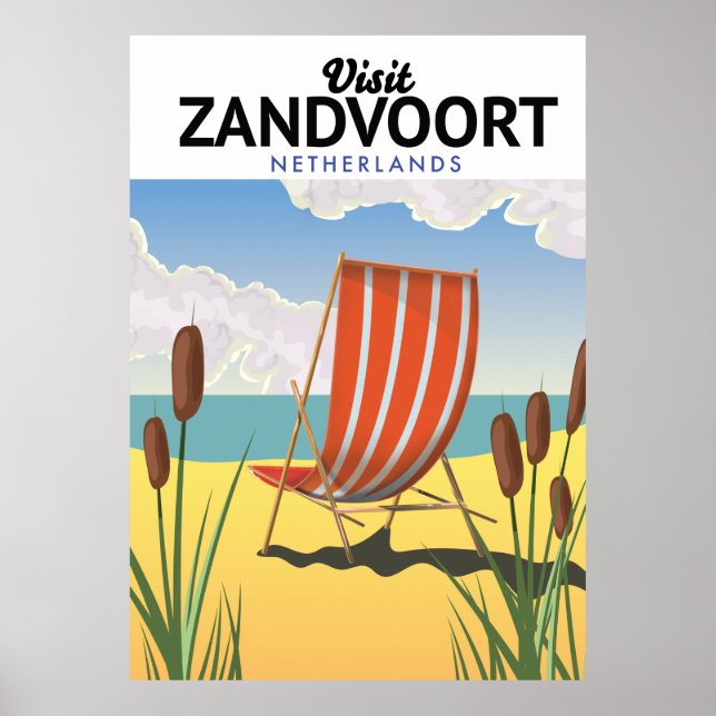 Zandvoort Nederländerna resaffisch Poster (Framsidan)