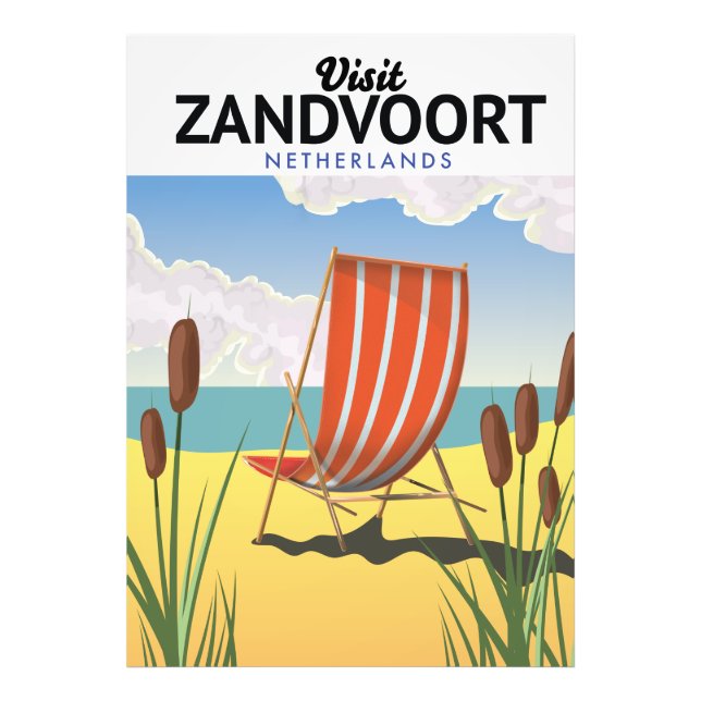 Zandvoort Nederländska reseaffisch Fototryck (Framsidan)