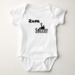 Zane Namn Med Fotbollsdesign, Baby Body T Shirt