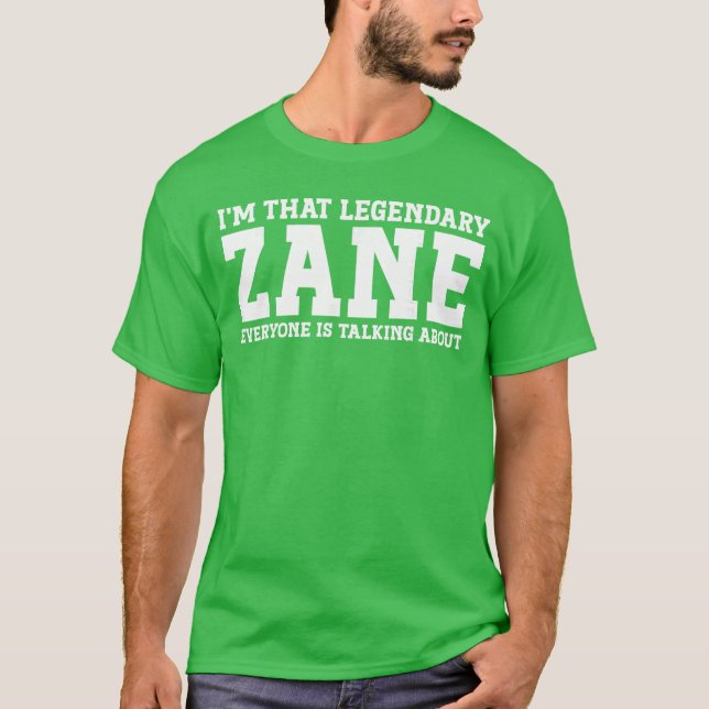 Zane Personnamn Roligt Zane vänner T Shirt (Framsida)