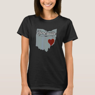 Zanesville Ohio OH Stad Stat USA Söt Souvenir T Shirt