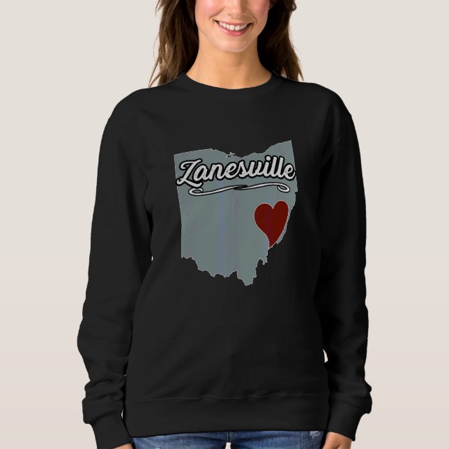 Zanesville Ohio OH Stad Stat USA Söt Souvenir T Shirt (Framsida)
