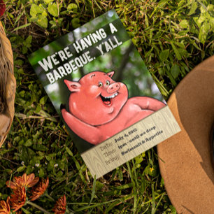 Zany gris roast sommarbarbecue anpassningsbar inbj inbjudningar