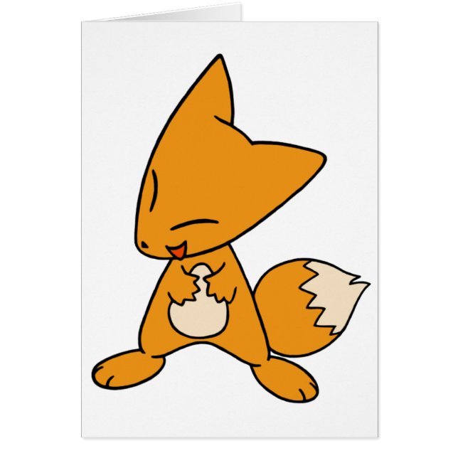 Zany räv hälsningskort (Framsidan)