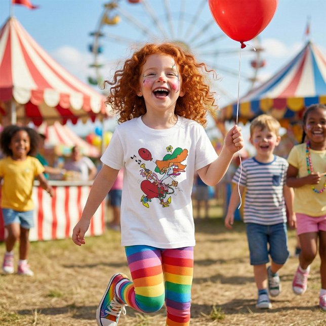 Zany Woman Running Clown T Shirt (Skapare uppladdad)