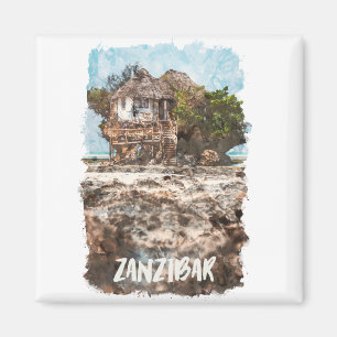Zanzibar Afrika Vintage resor Magnet