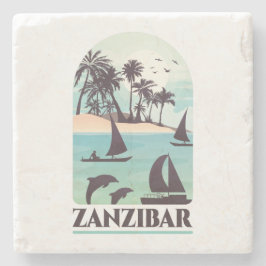Zanzibar-Afrikans Vintage Stenunderlägg