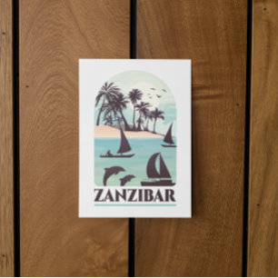 Zanzibar-Afrikans Vintage Vykort