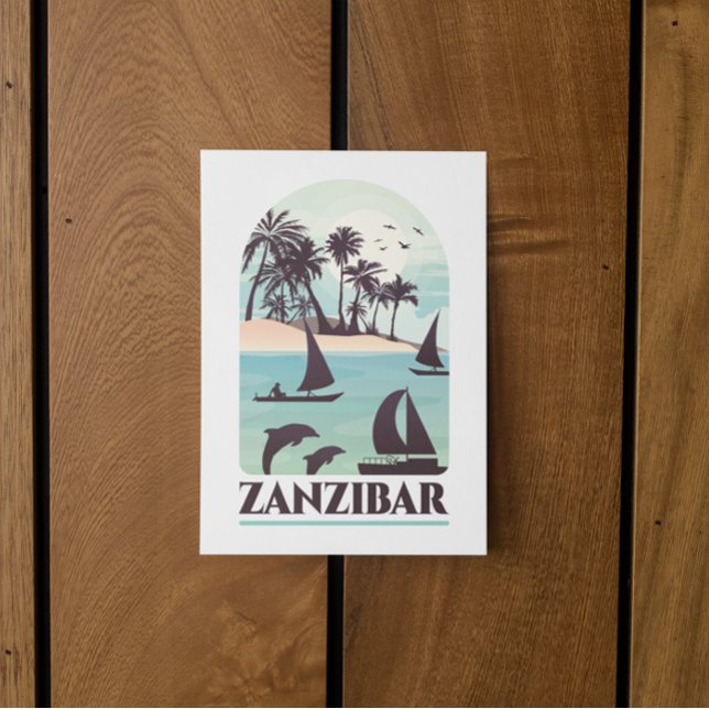 Zanzibar-Afrikans Vintage Vykort (Zanzibar Africa Vintage Postcard)