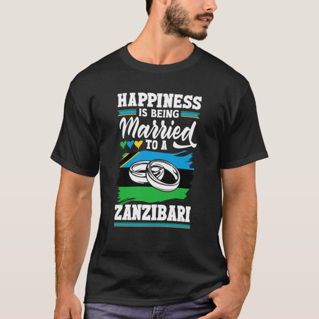 Zanzibar-Flagga är gift med Zanz T Shirt (Framsida)