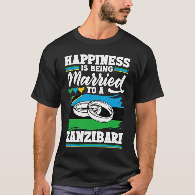 Zanzibar-Flagga är gift med Zanz T Shirt (Framsida)