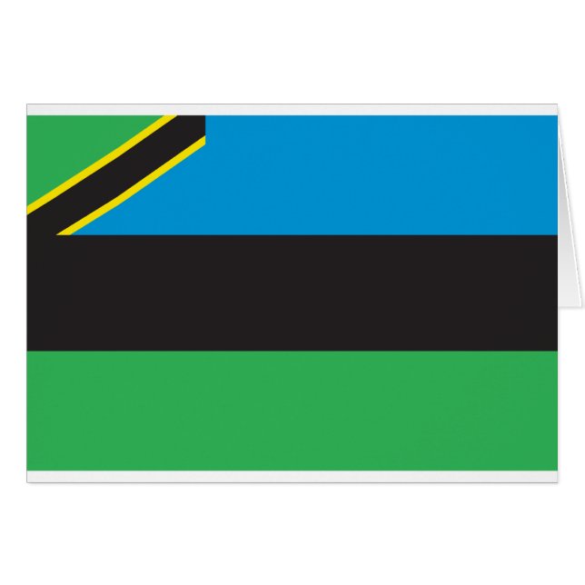 Zanzibar flagga hälsningskort (Framsidan Horizontal)